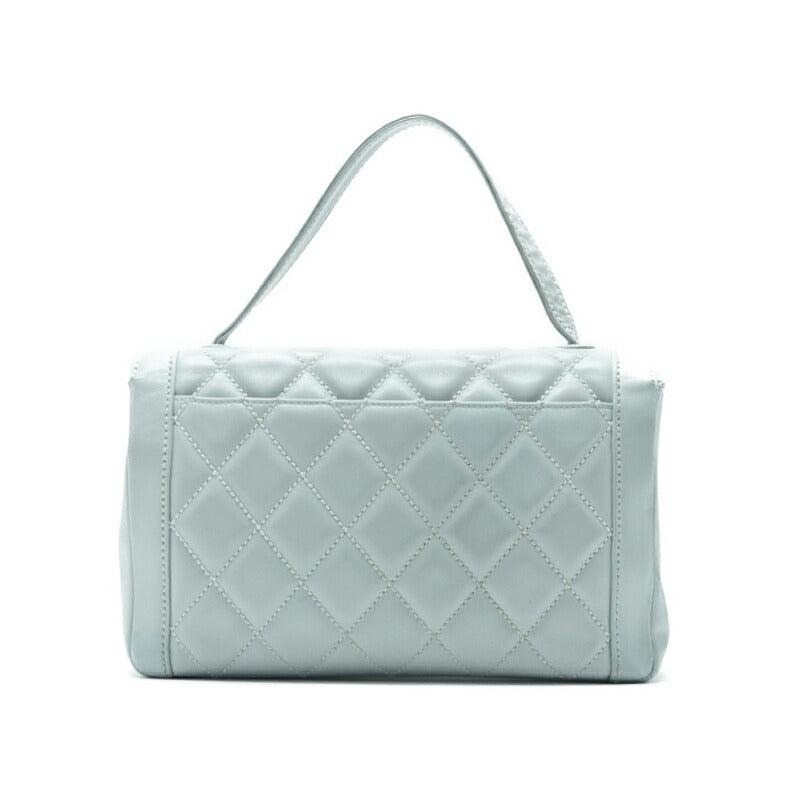 CHANEL Shoulder Bag Mini Matelasse Lambskin Light Blue Gold-Tone Hardware Pre-Owned