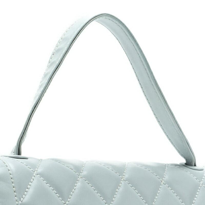 CHANEL Shoulder Bag Mini Matelasse Lambskin Light Blue Gold-Tone Hardware Pre-Owned