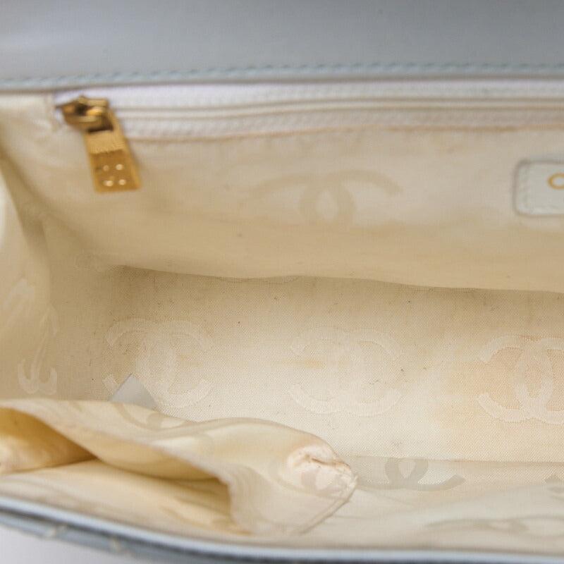 CHANEL Shoulder Bag Mini Matelasse Lambskin Light Blue Gold-Tone Hardware Pre-Owned