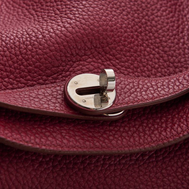 HERMES Lindy 34 Shoulder Bag Tryon Clemence Tosca Silver-Tone Hardware Pre-Owned