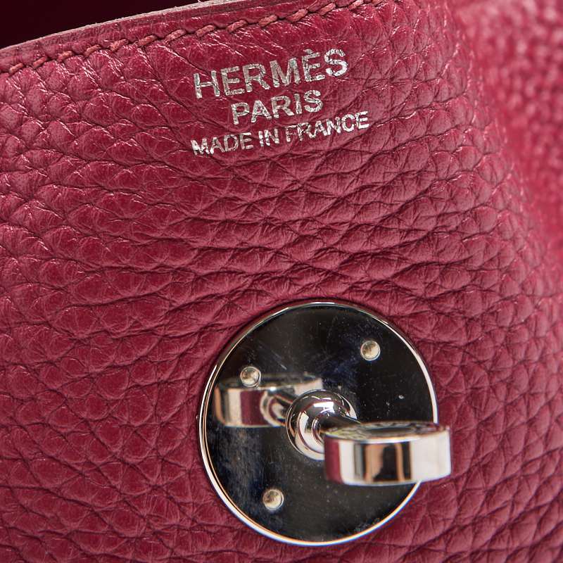 HERMES Lindy 34 Shoulder Bag Tryon Clemence Tosca Silver-Tone Hardware Pre-Owned